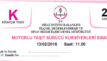13 şubat 2016 ehliyet sınavı