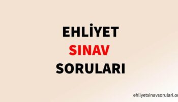 ehliyet sinav sorulari
